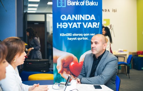 “Bank of Baku”dan könüllü qanvermə təşəbbüsü