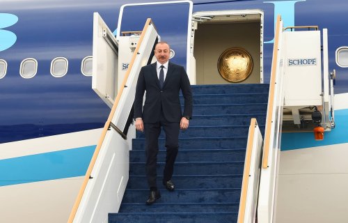 Prezident İlham Əliyev Birləşmiş Ərəb Əmirliklərinə işgüzar səfərə gəlib