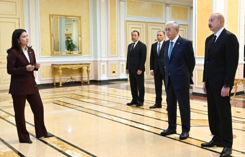 Kasım-Jomart Tokayev və İlham Əliyevə “Orta Dəhlizin İnkişafı” layihəsi təqdim edilib