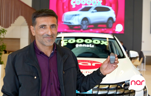 “Nar”ın “Çoox Şanslı” lotereyasının ilk avtomobil qalibi sükan arxasında!