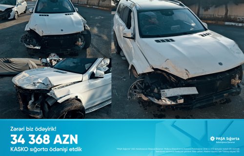 PAŞA Sığorta 33 368 AZN zərəri ödədi!