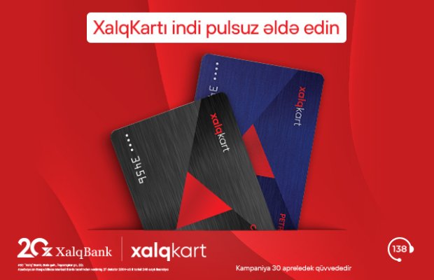 XalqKart-ı indi pulsuz əldə edin!