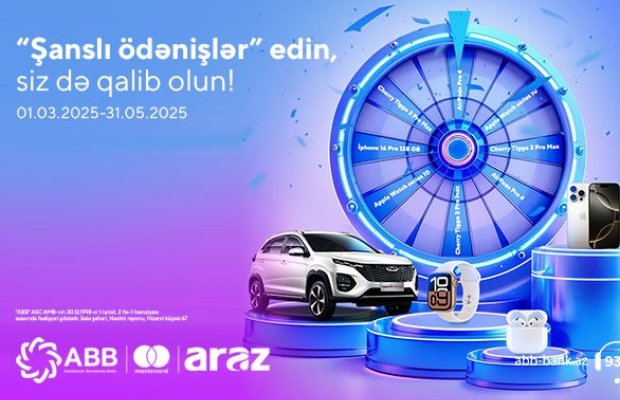 Alış-verişlərini ABB-nin kartları ilə “ARAZ”Supermarketlərdə et, avtomobil qazan!