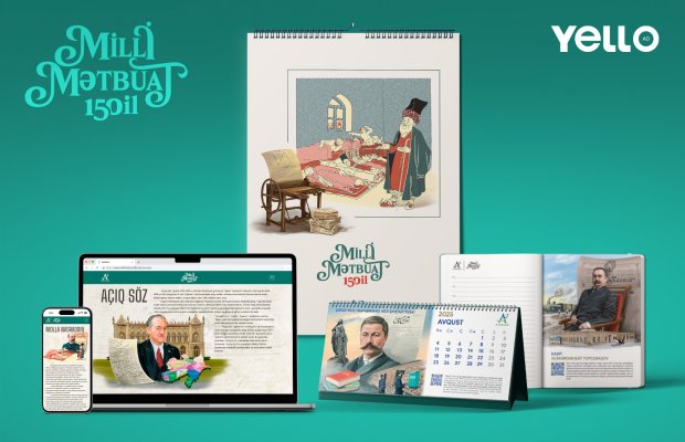 “YelloAd” Reklam Agentliyi “Azərsun Holdinq” üçün “Milli Mətbuat – 150 il” təqvim layihəsi hazırlayıb