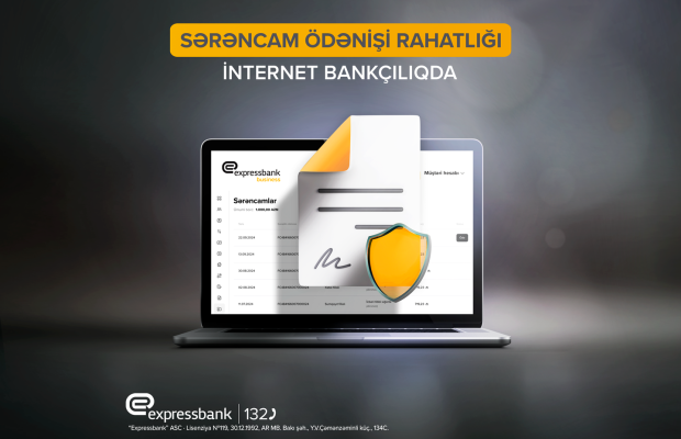 Onlayn sərəncam ödənişləri "Expressbank"da