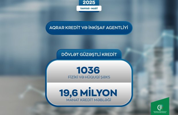 Fiziki və hüquqi şəxslərə 19.6 milyon manat güzəştli kredit verilib