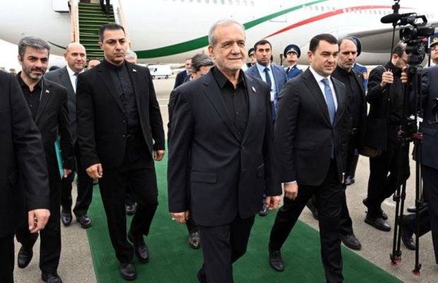 İran Prezidenti Məsud Pezeşkian Azərbaycana səfərə gəlib