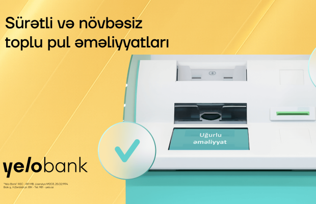 Yelo Bank müştərilərinin rahatlığı üçün toplu mədaxillər "KorpON" terminallarında!