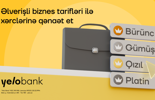 Yelo Bank-dan sahibkarlar üçün sərfəli tarif paketləri