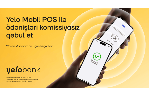 Yelo Mobil POS ilə Visa ödənişlərinə 0% komissiya!