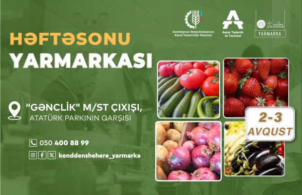 Bakıda növbəti “Kənddən Şəhərə” yarmarkası təşkil olunacaq