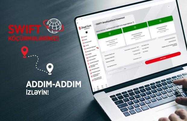 Ziraat Bank Azərbaycanda beynəlxalq köçürmələri izləmə imkanı!