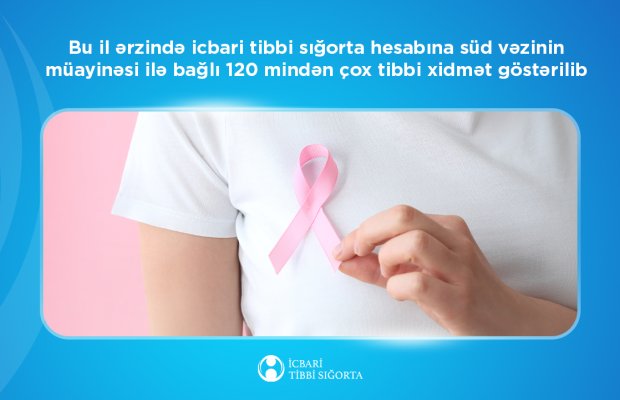 Bu il ərzində icbari tibbi sığorta hesabına süd vəzinin müayinəsi ilə bağlı 120 mindən çox tibbi xidmət göstərilib