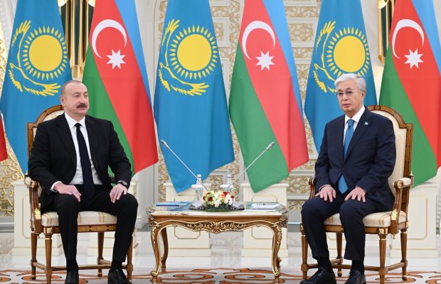 Astanada Prezident İlham Əliyevin Qazaxıstan Prezidenti Kasım-Jomart Tokayev ilə təkbətək görüşü olub