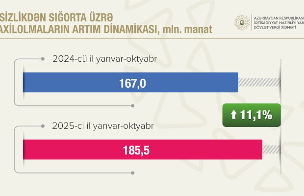 Vergilərin 72,4 faizi qeyri-neft-qaz sektorunun payına düşüb
